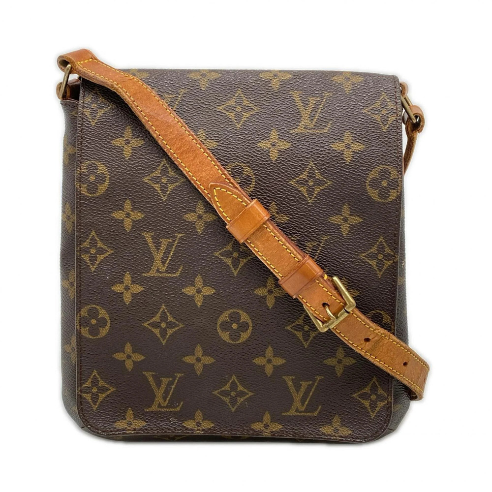 LOUIS VUITTON Brown Monogram Leather Shoulder Bag